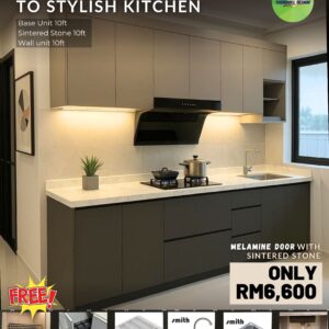 Melamine Kitchen + Sintered Top